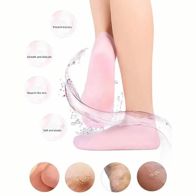 Silicone Moisturizing Socks for Dry Cracked Feet