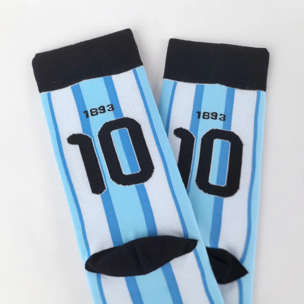 Cotton Blend Football Fan Mid Calf Socks