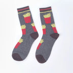 Cotton Blend Novelty Food Print Mid Calf Unisex Socks