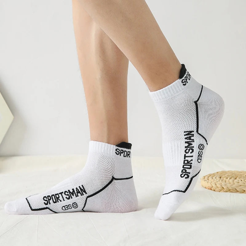 Cotton Polyester Blend Breathable Ankle Sports Socks