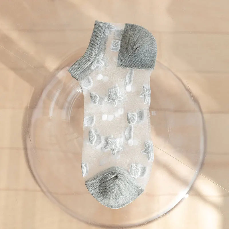 Polyester Elastane Low Cut Breathable Summer Socks