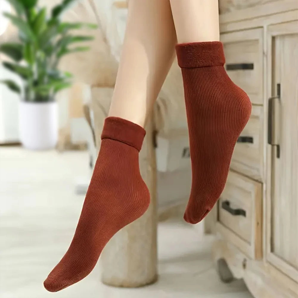 Polyester Elastane Thermal Socks For Winter Warmth - 6