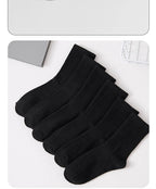 Polyester Elastane Casual Crew Socks 6 Pairs