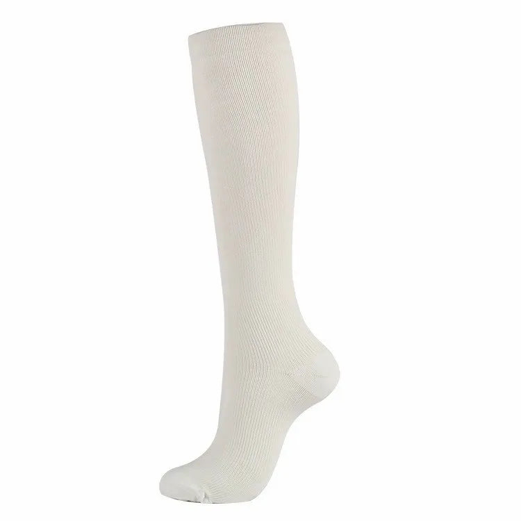 Nylon Spandex Elastic Compression Socks High Tube