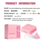 Pressed Powder Compact With Mirror And Phone Grip