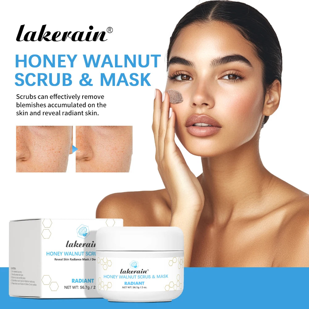 Honey Walnut Facial Scrub and Moisturizing Face Mask - 1