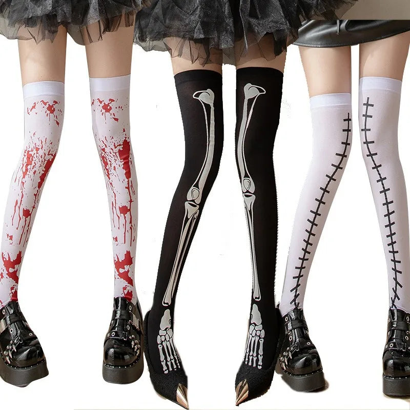 Nylon Knee High Novelty Halloween Stockings