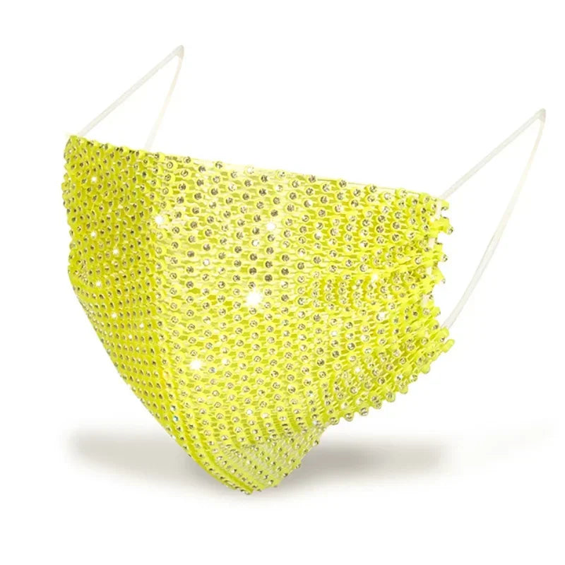 Nylon Rhinestone Decorative Face Mask