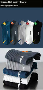 5 Pack Mens Polyester Blend Breathable Ankle Socks