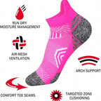 Unisex Polyester Low Cut Ankle Socks 5 Pair Pack