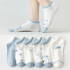 Polyester Elastane Cartoon Bear Ankle Socks