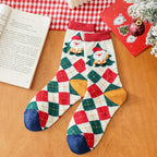 Cotton Christmas Mid Calf Socks for Women
