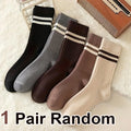 Polyester Elastane Striped Mid Tube Casual Socks