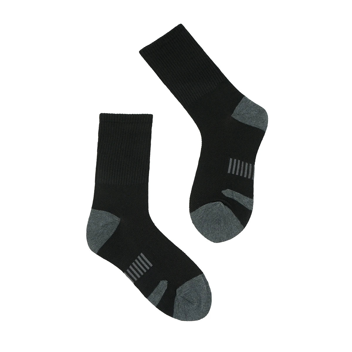 Polyester Elastane Mens Crew Socks 6 Pair Set - 2