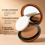Matte Bronze Pressed Powder Face Contouring Makeup