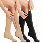 Nylon Elastane Zipper Compression Socks