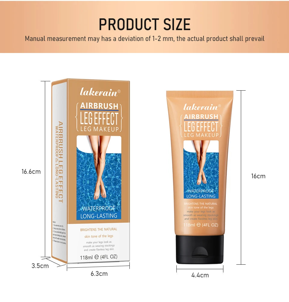 Waterproof Liquid Leg Foundation And Body Concealer With Applicator