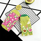 Cotton Blend Avocado Print Casual Mid Calf Socks