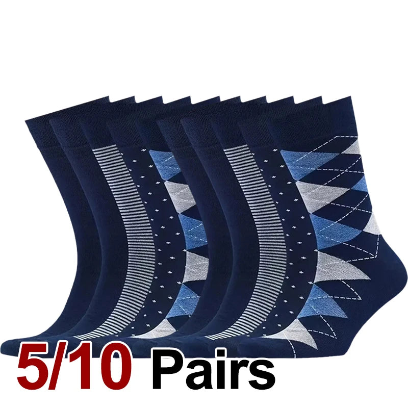 Polyester Elastane Men Business Mid Tube Socks
