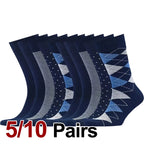 Polyester Elastane Men Business Mid Tube Socks