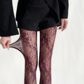 Floral Pattern Nylon Pantyhose Tights
