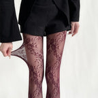 Floral Pattern Nylon Pantyhose Tights