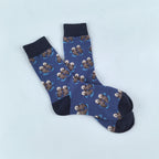 Cotton Blend Otter Print Unisex Mid Calf Socks