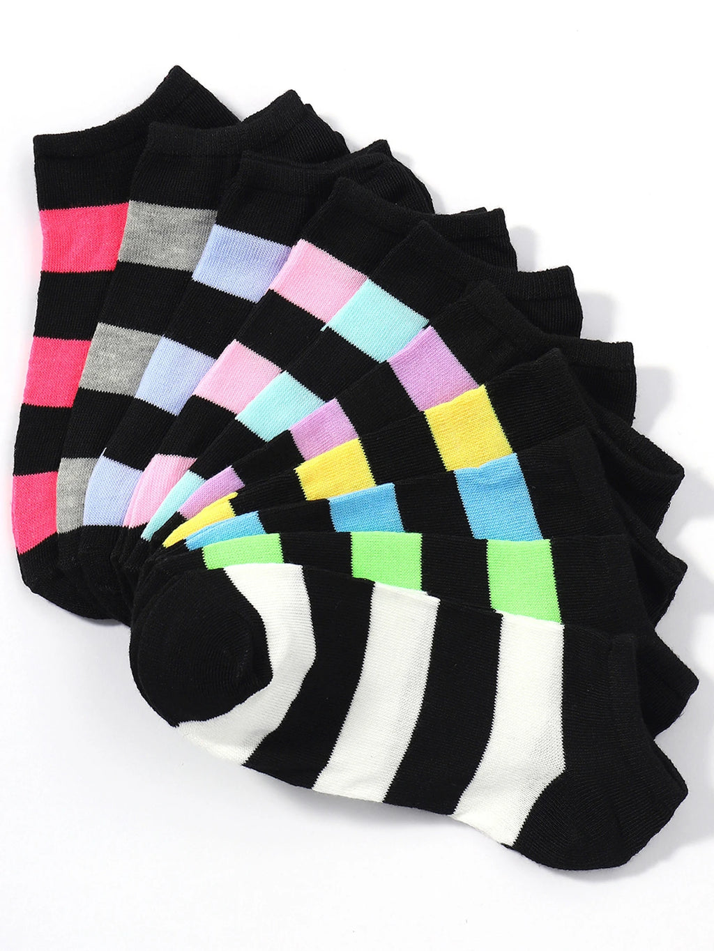 Polyester Elastane Low Cut Casual Ankle Socks Set