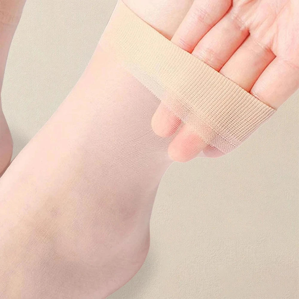 Polyester Elastane Blend Women Casual Mid Length Solid Color Socks - 4
