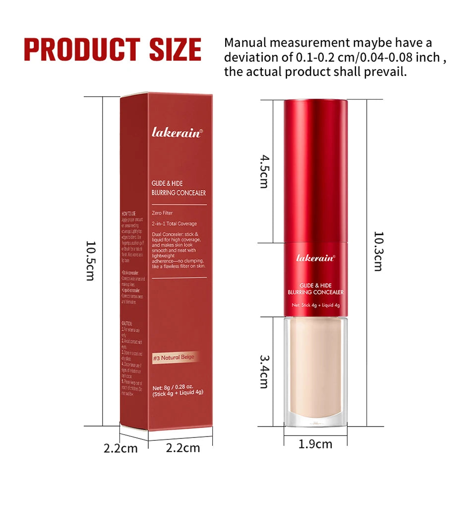 Dual Ended Liquid And Stick Blurring Concealer For Full Face Coverage - 14