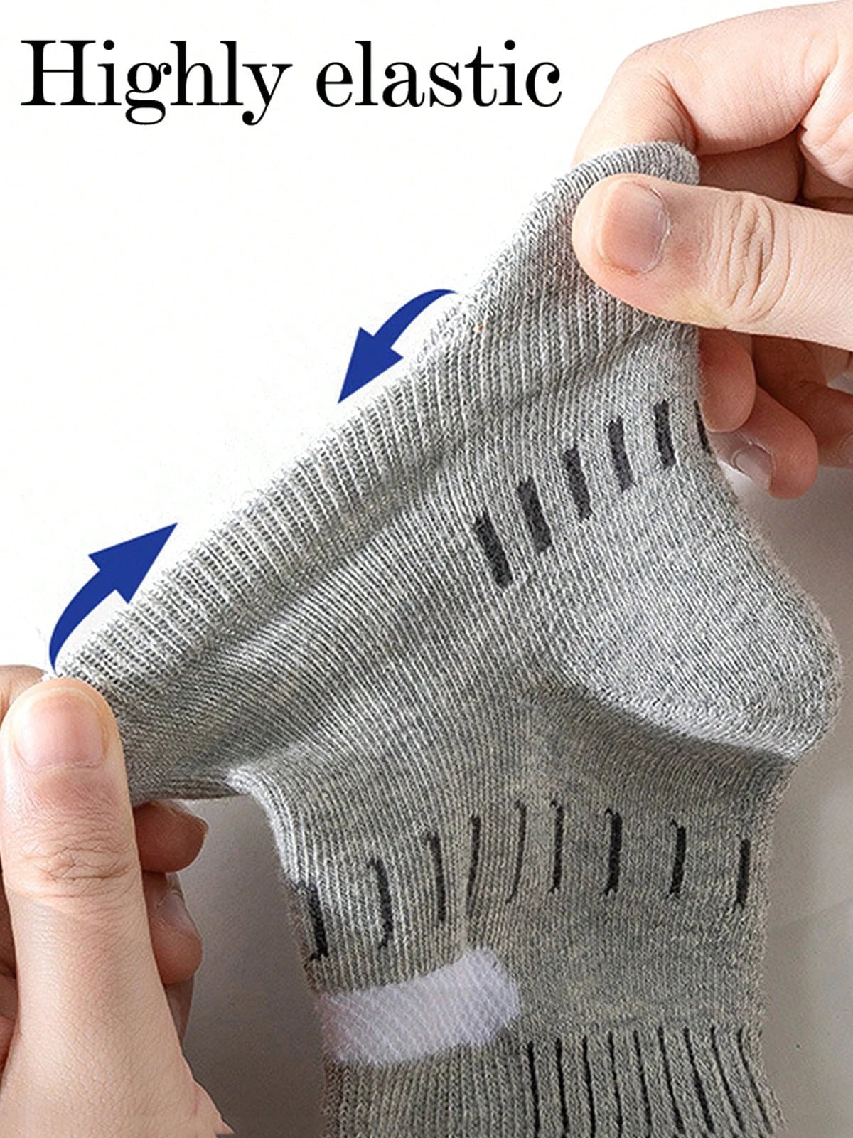 5 Pairs Polyester Elastane Knit Ankle Crew Socks - 3