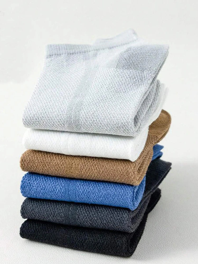 Cotton Polyester Ankle Socks Breathable Mesh Summer Casual Footwear - 12