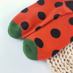 Cotton Blend Polka Dot Mid Calf Unisex Socks