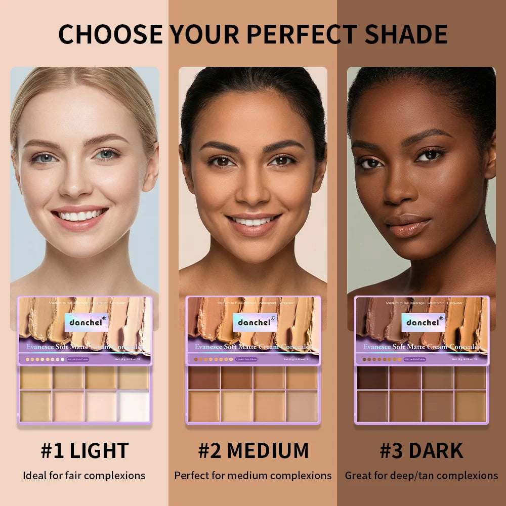 8 Color Cream Concealer and Contour Makeup Palette