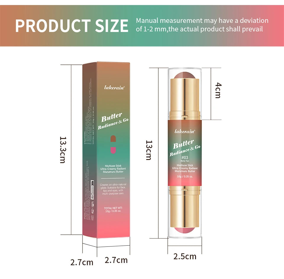 Double Ended Cream Bronzer and Blush Makeup Stick - 17