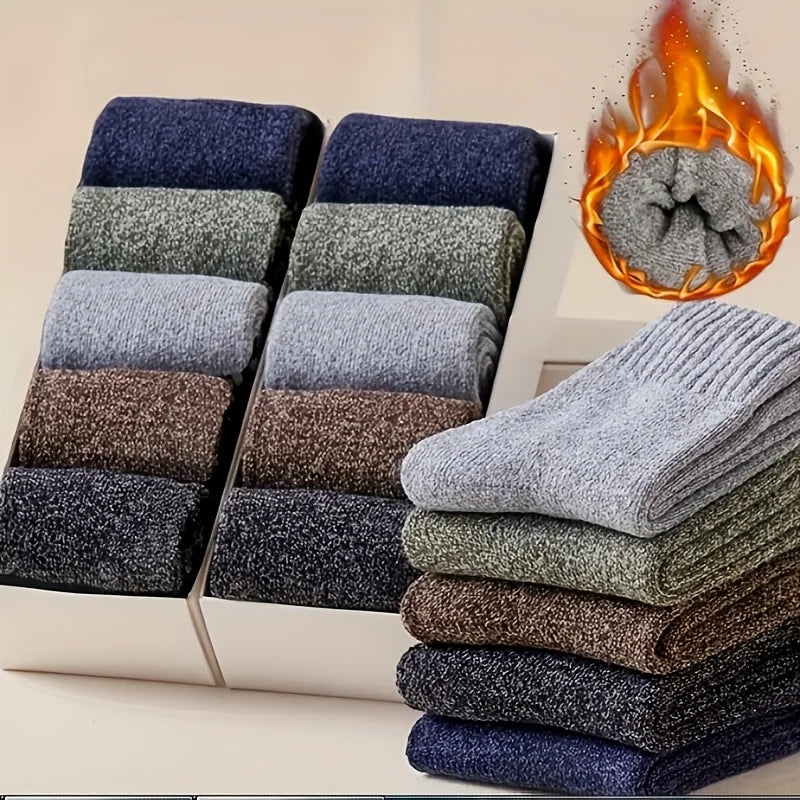 Polyester Elastane Blend Crew Socks 5 Pack