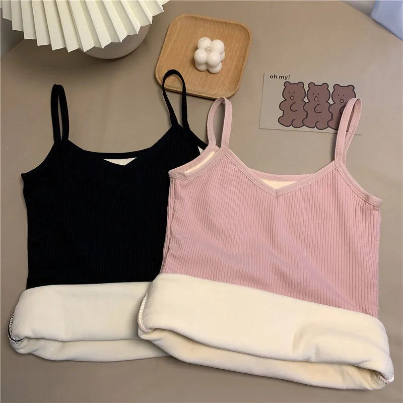 Nylon Knit Tank Top Sleeveless Thermal Vest