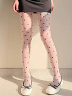 Nylon Elastane Polka Dot Pattern Tights