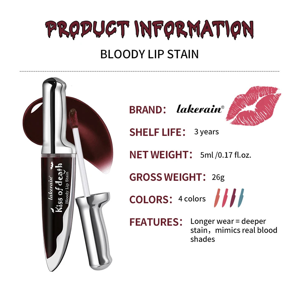 Matte Blood Effect Lip Stain Waterproof Long Lasting Lip Tint