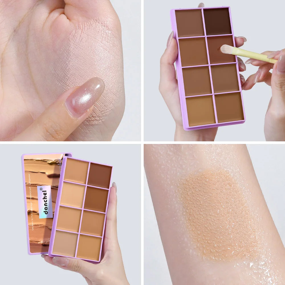 8 Color Cream Concealer and Contour Makeup Palette