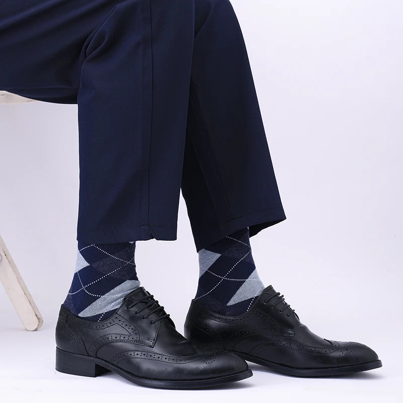 Polyester Elastane Men Business Mid Tube Socks