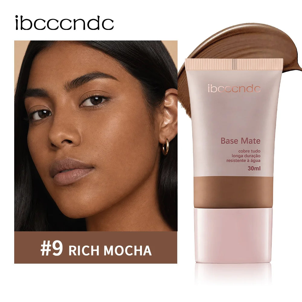 Liquid Matte Foundation Natural Waterproof Coverage Face Makeup - 26