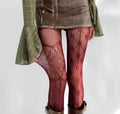 Nylon Lace Star Pattern Pantyhose Mesh Tights