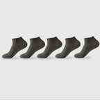 Bamboo Fiber Low Cut Ankle Socks Five Pair Set