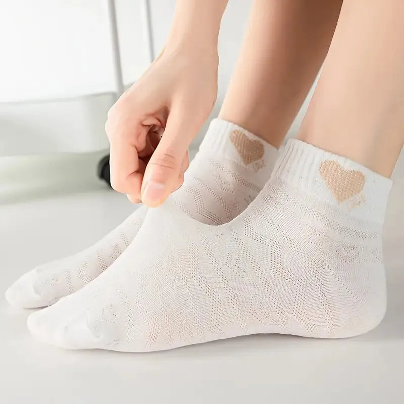 Polyester Elastane Cartoon Printed Low Tube Casual Socks - 4