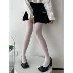 Elastane Nylon Opaque Footed Tights