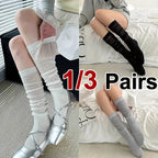 Polyester Elastane Knee Length Stacking Socks