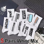 Polyester Elastane Casual Crew Socks