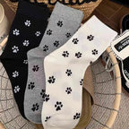 Polyester Elastane Cartoon Pattern Crew Socks for Women