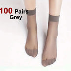 Nylon Spandex Transparent Casual Socks
